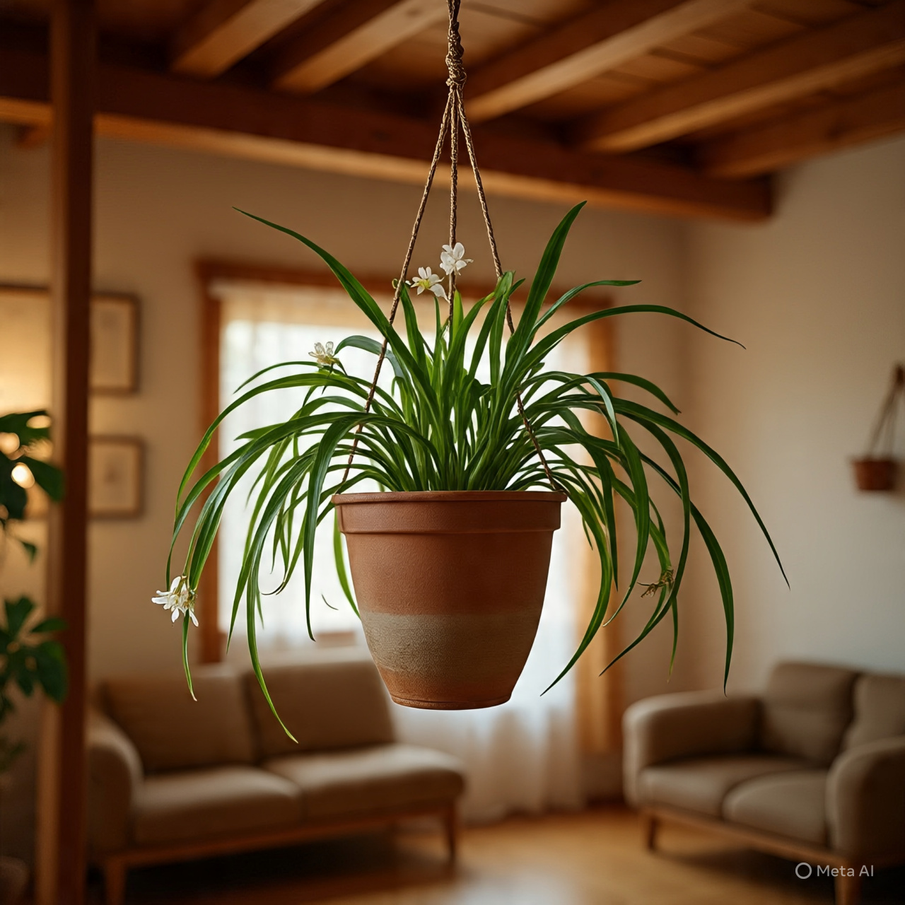 Spider Plant With Hanging Pot